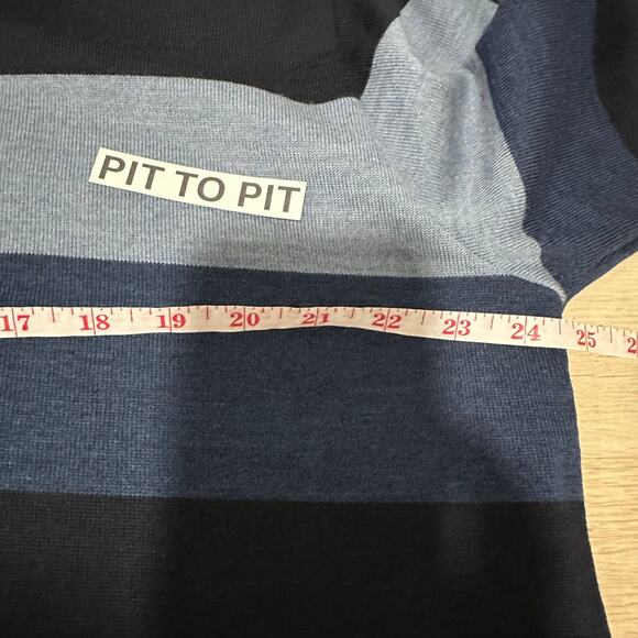 Paul & Shark Yachting Mens Virgin Wool Quarter Zip Pullover Sweater Blue XXL - Picture 8 of 10